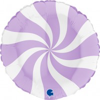 Round Swirly - White Matte Lilac 36” 91cm