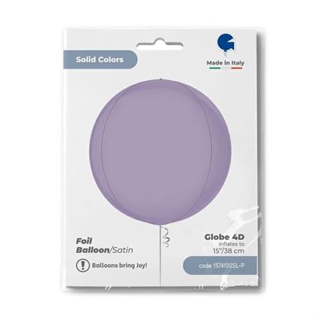 ORBZ GLOBE - SATIN PASTEL LILAC 15'' 38cm