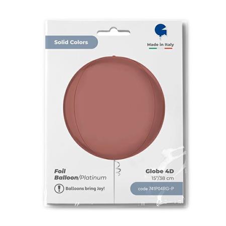 ORBZ GLOBE - PLATINUM ROSE 15'' 38cm