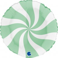 Round Swirly - White Matte Green 36” 91cm