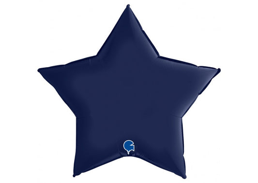 Star Satin Navy Blue 36''